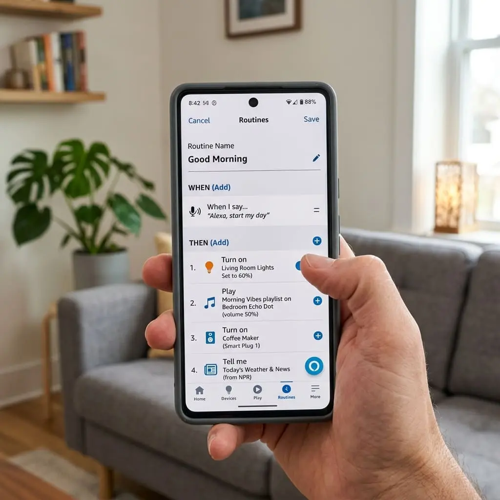Configurar a Rotina Modo Cinema na Alexa