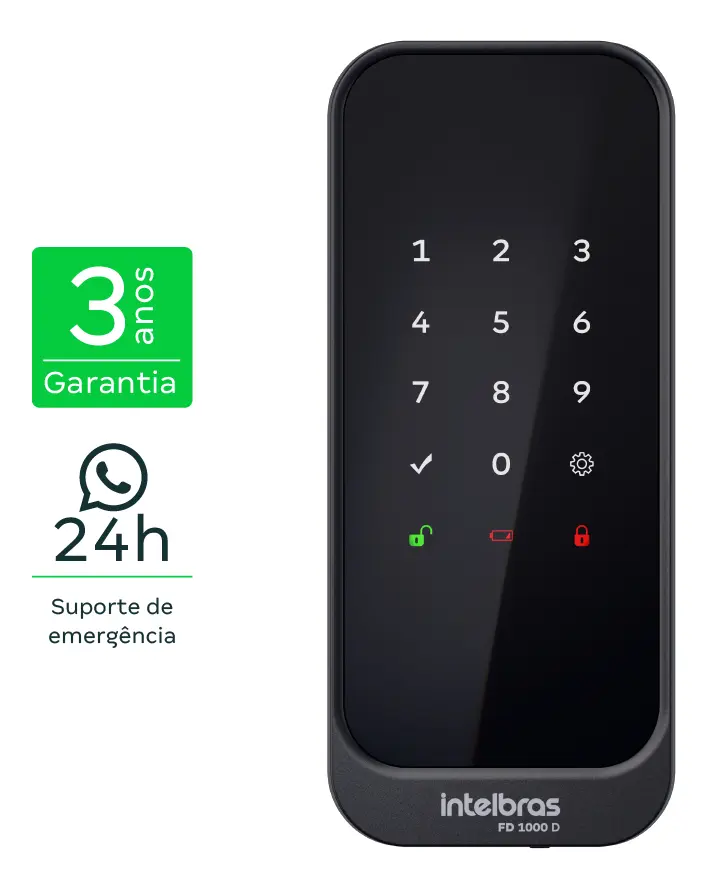 Fechadura Digital com Maçaneta ou Fechadura de Sobrepor